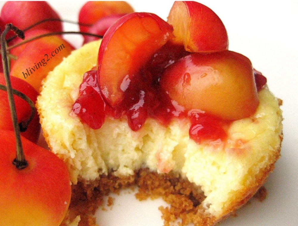 Mini Rainier Cherry Cheesecakes